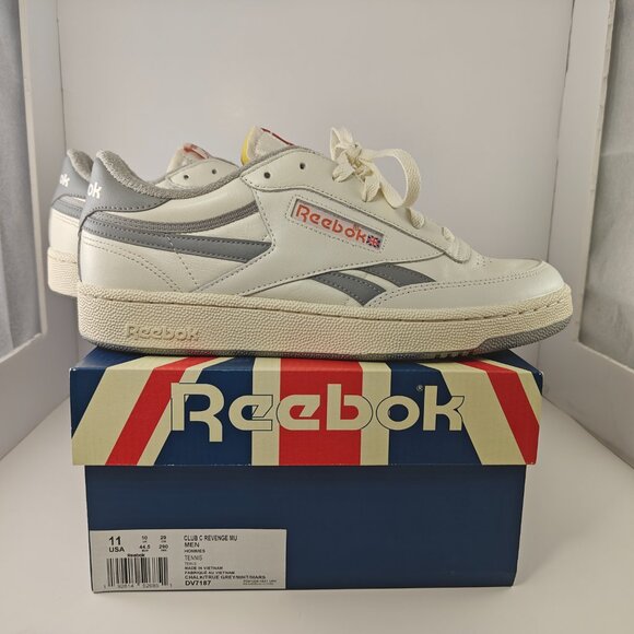 Reebok Club C Revenge Plus White/Grey Sneakers Size US 11 Mens DV7187 - Picture 3 of 12